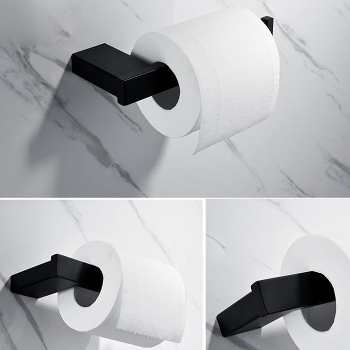 BowLift | 5-piece Modernism Bath Accessory Set in Matte Black Stainless Steel