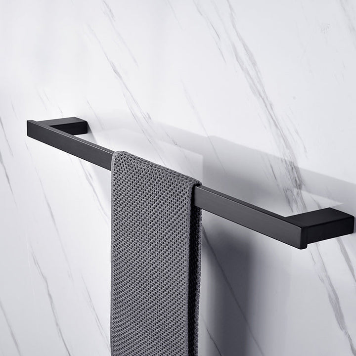 BowLift | 5-piece Modernism Bath Accessory Set in Matte Black Stainless Steel