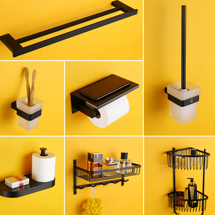 BowLift | Modern Bathroom Accessories Hardware Set Black Bathroom Accessories Hardware Set