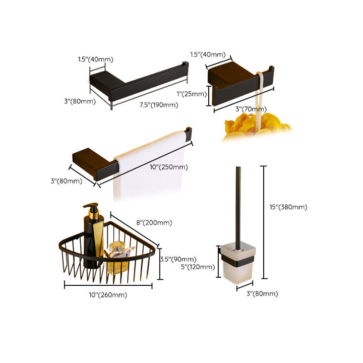 BowLift | Modern Bathroom Accessories Hardware Set Black Bathroom Accessories Hardware Set