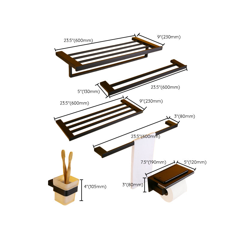 BowLift | Modern Bathroom Accessories Hardware Set Black Bathroom Accessories Hardware Set