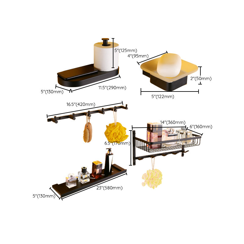BowLift | Modern Bathroom Accessories Hardware Set Black Bathroom Accessories Hardware Set