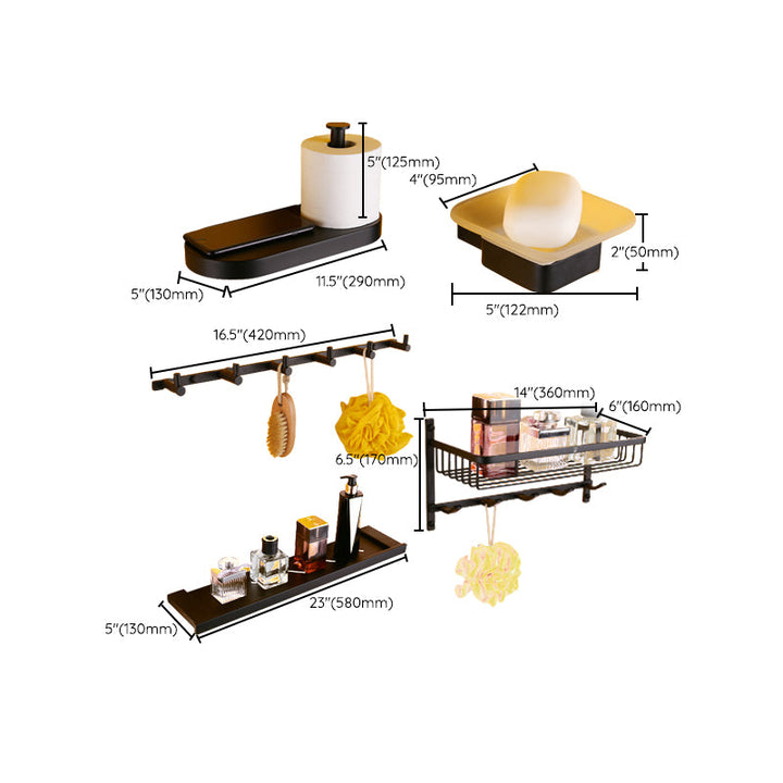BowLift | Modern Bathroom Accessories Hardware Set Black Bathroom Accessories Hardware Set