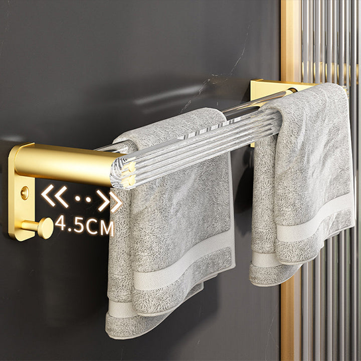 BowLift | 6-piece bathroom accessory set made of gold-colored metal bathroom hardware set