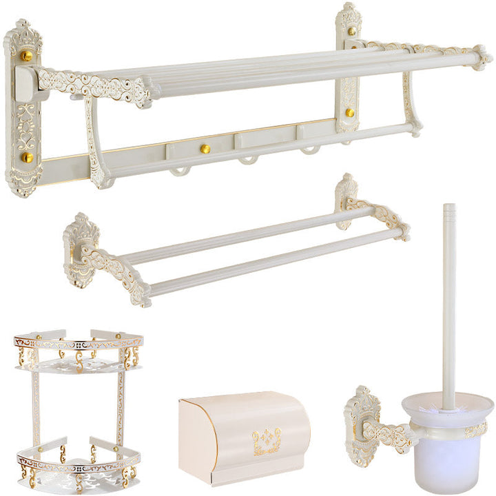 BowLift | Traditional Metal Bathroom Accessory Hardware Set with Paper Holder