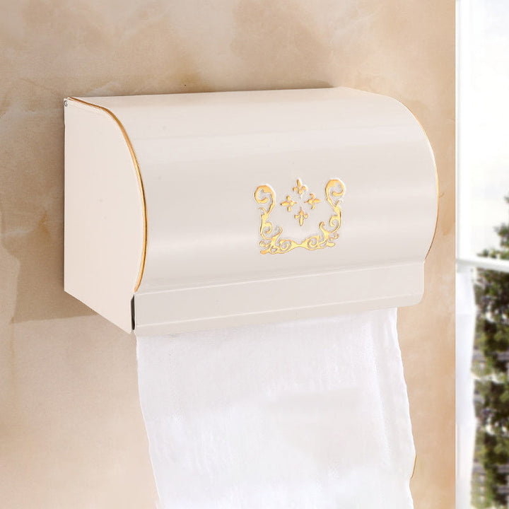 BowLift | Traditional Metal Bathroom Accessory Hardware Set with Paper Holder