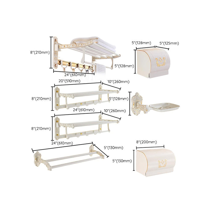 BowLift | Traditional Metal Bathroom Accessory Hardware Set with Paper Holder
