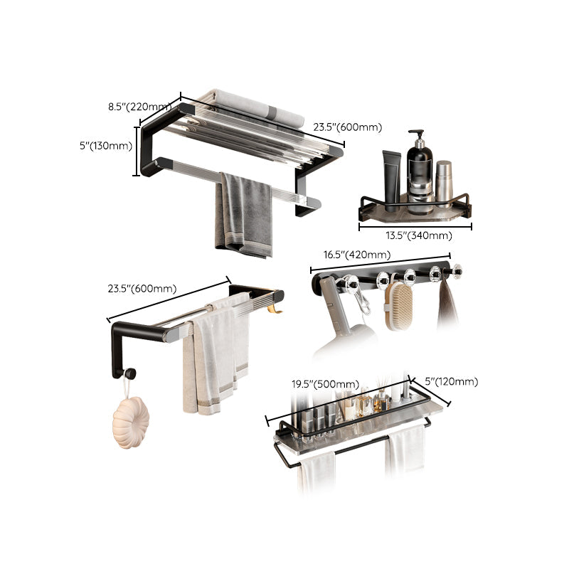 BowLift | Contemporary Black Metal Bathroom Accessories Single Piece or as Set
