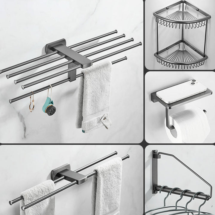 BowLift | Modern Silver Bathroom Accessories As Individual Piece Or In Set With Towel Bar