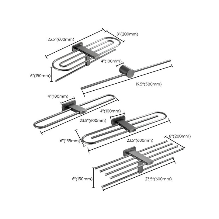 BowLift | Modern Silver Bathroom Accessories As Individual Piece Or In Set With Towel Bar