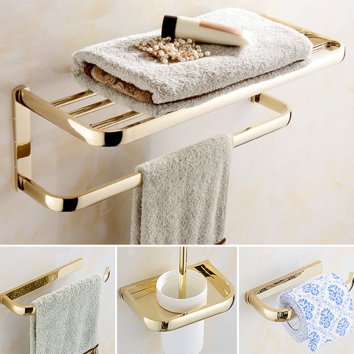 BowLift | Chrome/Gold Bathroom Accessories Set Modern Metal Bathroom Hardware Set
