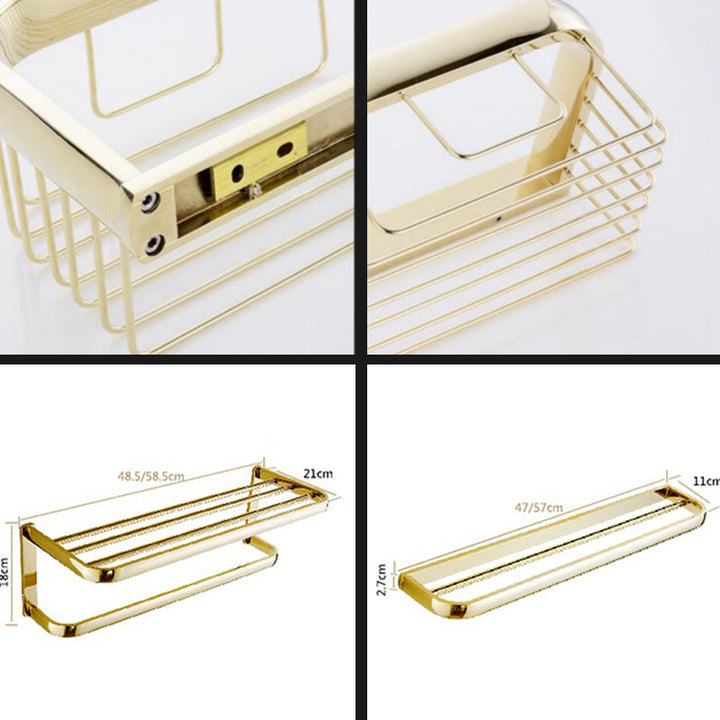 BowLift | Chrome/Gold Bathroom Accessories Set Modern Metal Bathroom Hardware Set