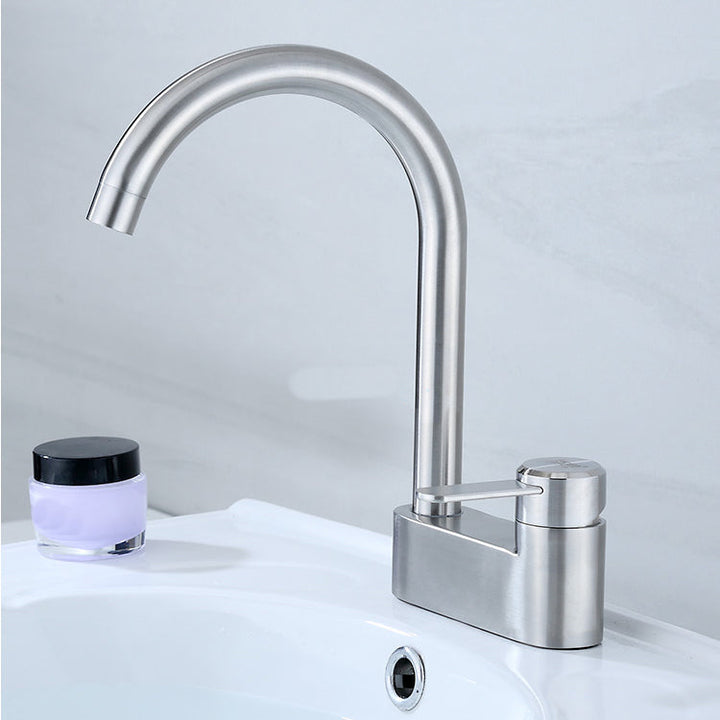 BowLift | Deck Mounted Center Freestanding Bathtub Filler Single Handle Freestanding Faucet