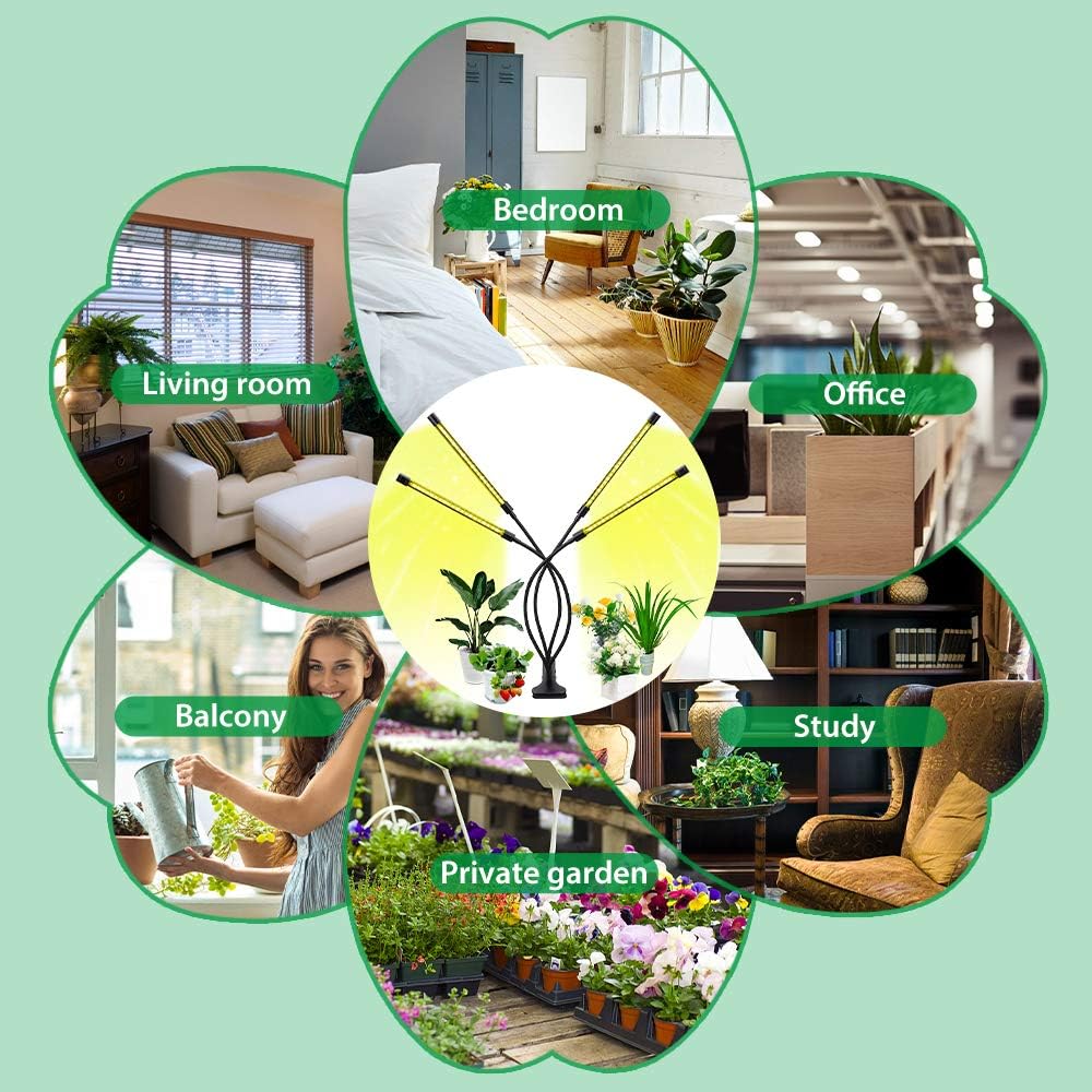 BowLift | Plant growth light with 4 flexible arms and dimming function for indoor gardens