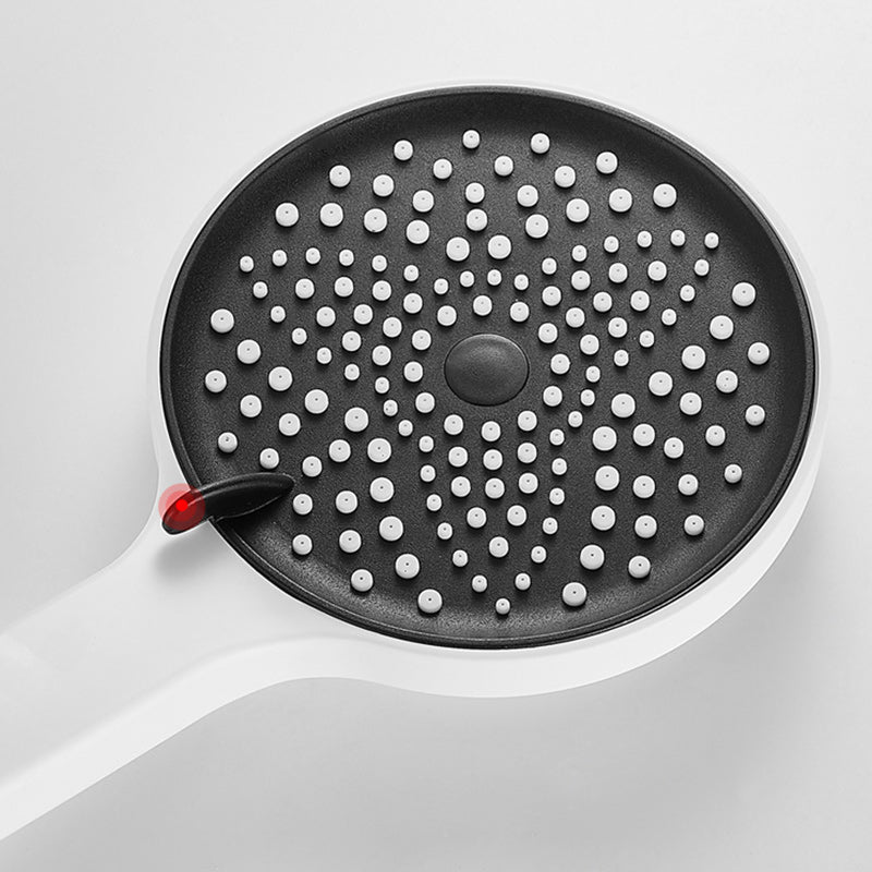 BowLift | Round Shower Set White Wall Mounted Hand Shower Lever Handle Shower Hose Swiveling Shower Set