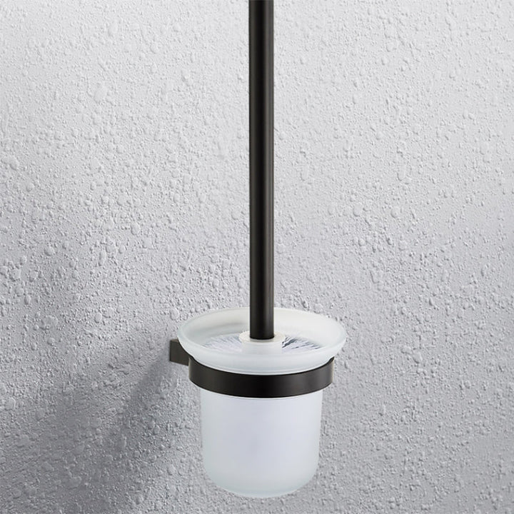 BowLift | Modern black bathroom accessory set towel holder bathroom shelf bathroom faucet set
