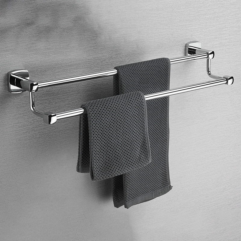 BowLift | Polished Chrome Modernism Bathroom Accessory Set Bath Shelf / Towel Bar / Bathrobe Hook Included