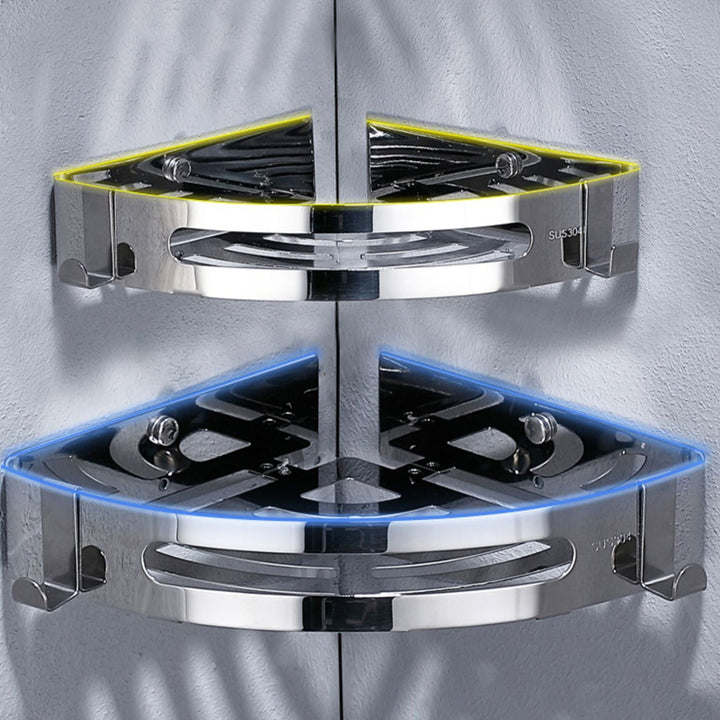 BowLift | Modern Stainless Steel Bath Accessory Set Rectangular & Triangular Bath Shelf