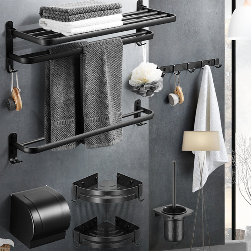 BowLift | Modern Black Bathroom Accessory Set Paper Holder Towel Bar Bathroom Fixtures Set