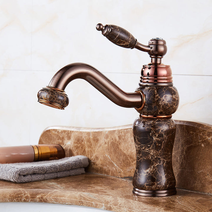 BowLift | Luxury Ship Basin Faucet Lever Handle Round Ship Basin Bathroom Faucet