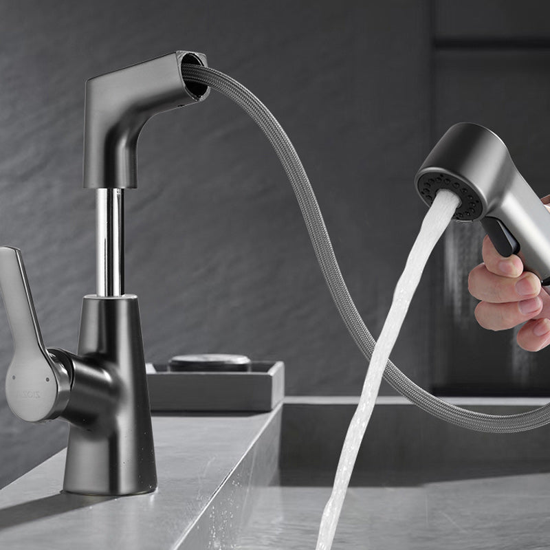 BowLift | Swivel Spout Sink Faucet Brass Bathroom Low Arc Mixer