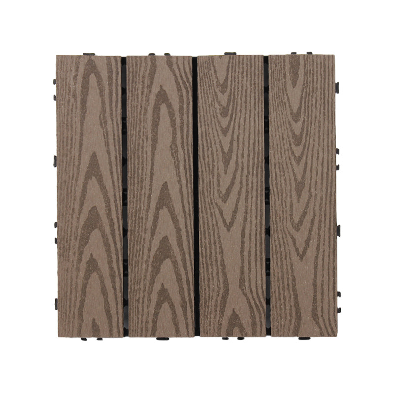 BowLift | Square Click Patio Floor Tiles Stripe Pattern Tile Set Floorboard