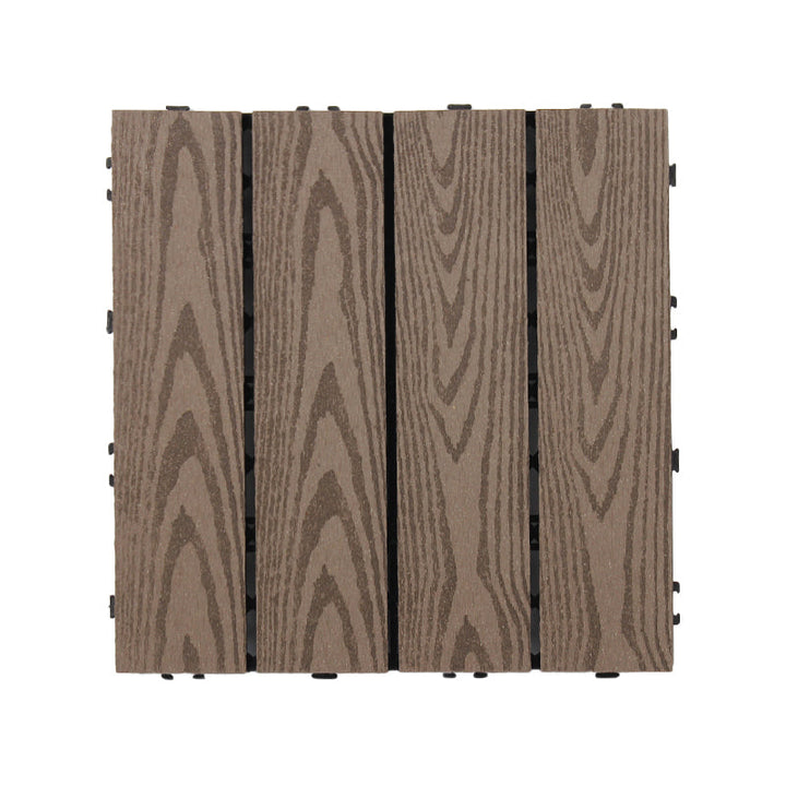 BowLift | Square Click Patio Floor Tiles Stripe Pattern Tile Set Floorboard