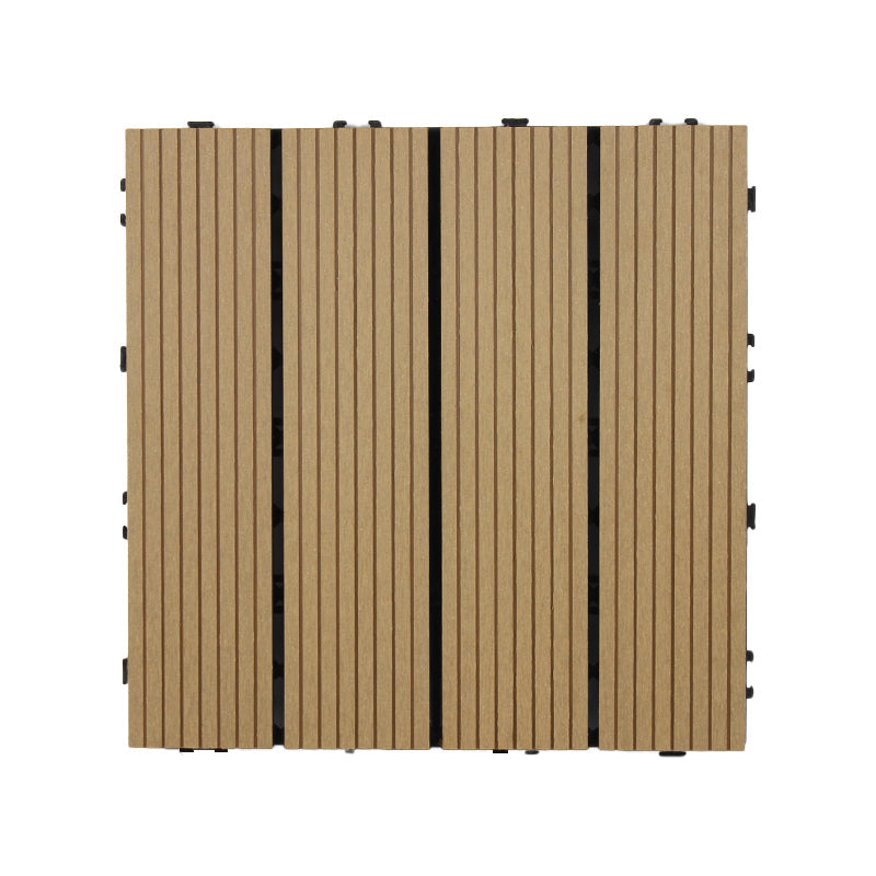 BowLift | Square Click Patio Floor Tiles Stripe Pattern Tile Set Floorboard