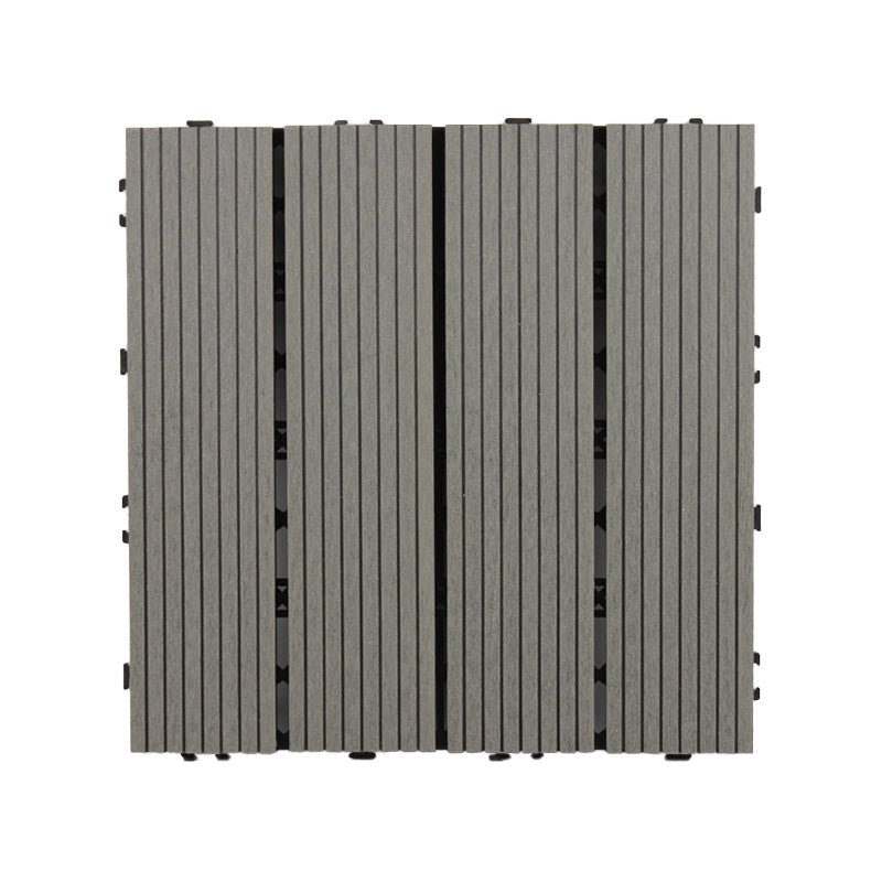 BowLift | Square Click Patio Floor Tiles Stripe Pattern Tile Set Floorboard