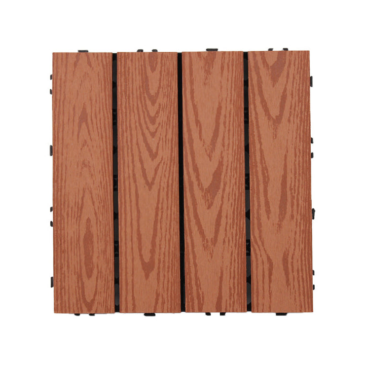BowLift | Square Click Patio Floor Tiles Stripe Pattern Tile Set Floorboard