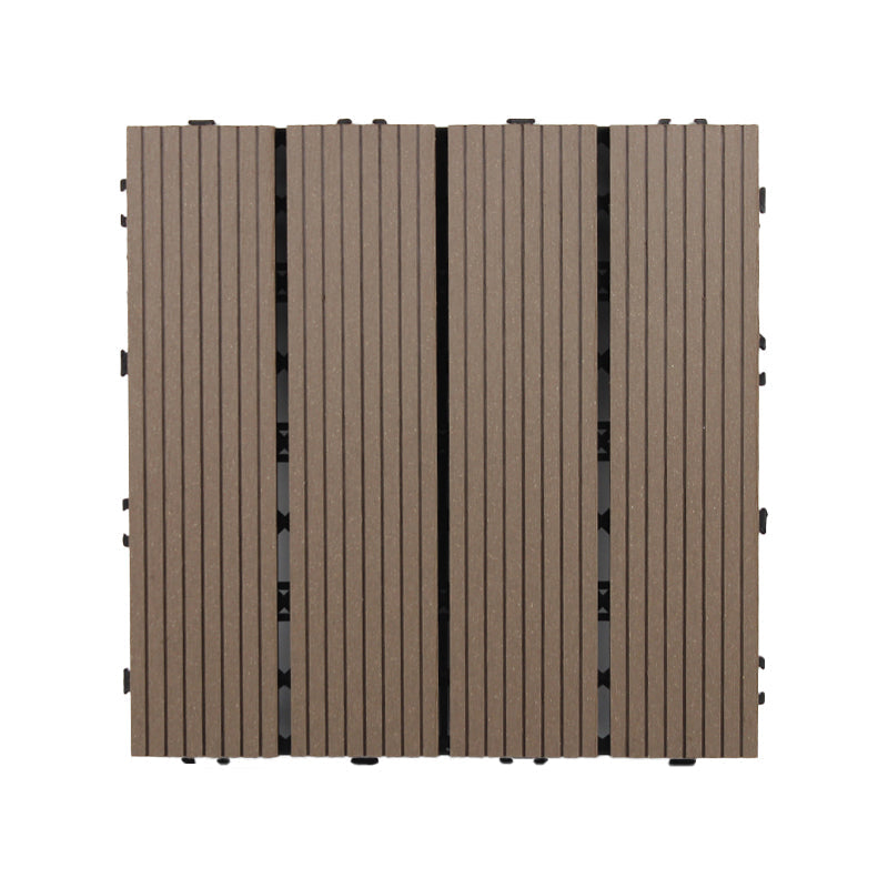 BowLift | Square Click Patio Floor Tiles Stripe Pattern Tile Set Floorboard