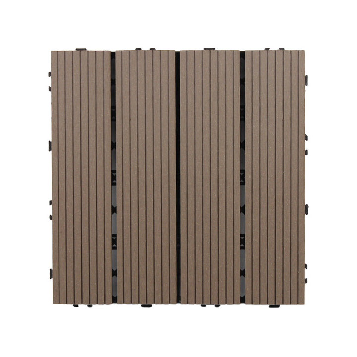 BowLift | Square Click Patio Floor Tiles Stripe Pattern Tile Set Floorboard