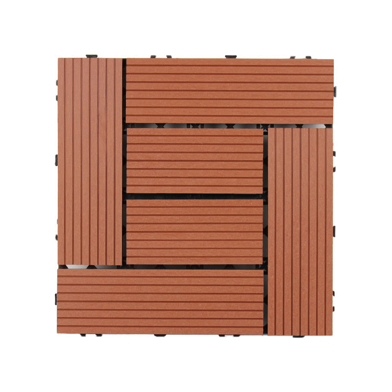 BowLift | Square Click Patio Floor Tiles Stripe Pattern Tile Set Floorboard
