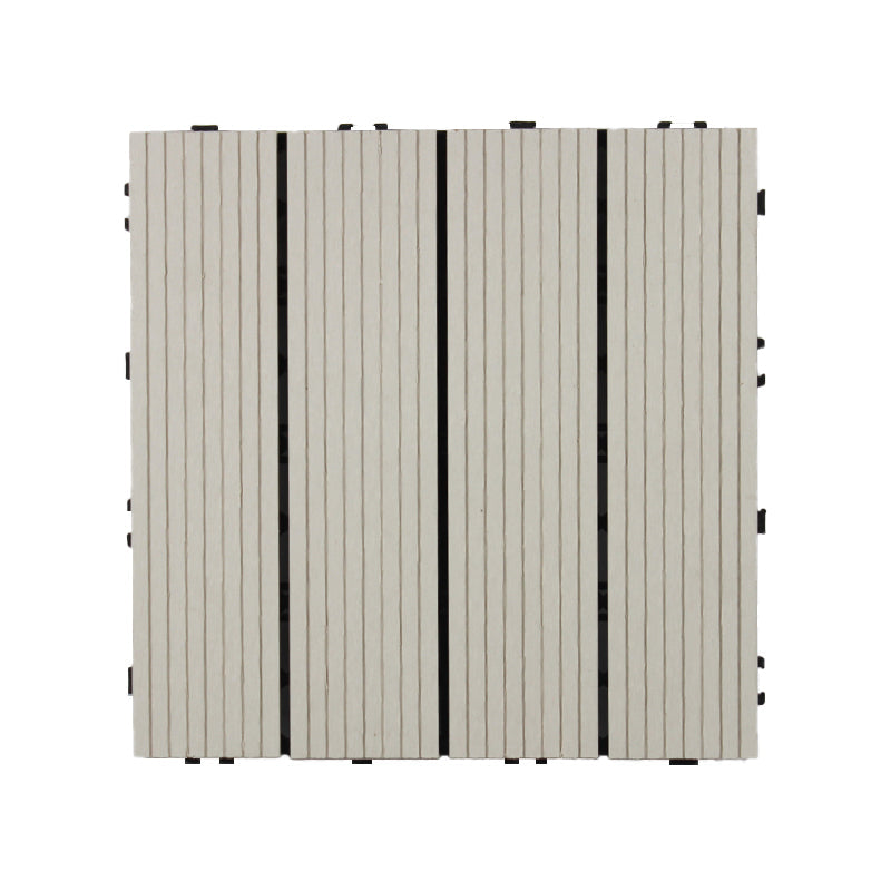 BowLift | Square Click Patio Floor Tiles Stripe Pattern Tile Set Floorboard