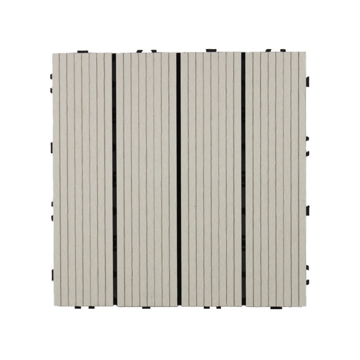 BowLift | Square Click Patio Floor Tiles Stripe Pattern Tile Set Floorboard
