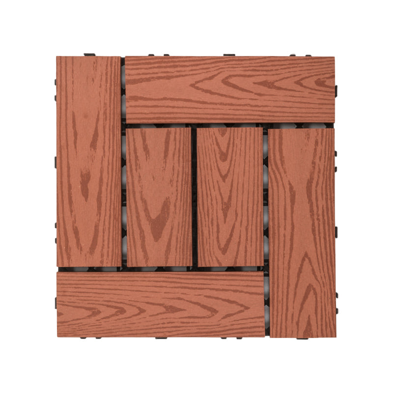 BowLift | Square Click Patio Floor Tiles Stripe Pattern Tile Set Floorboard
