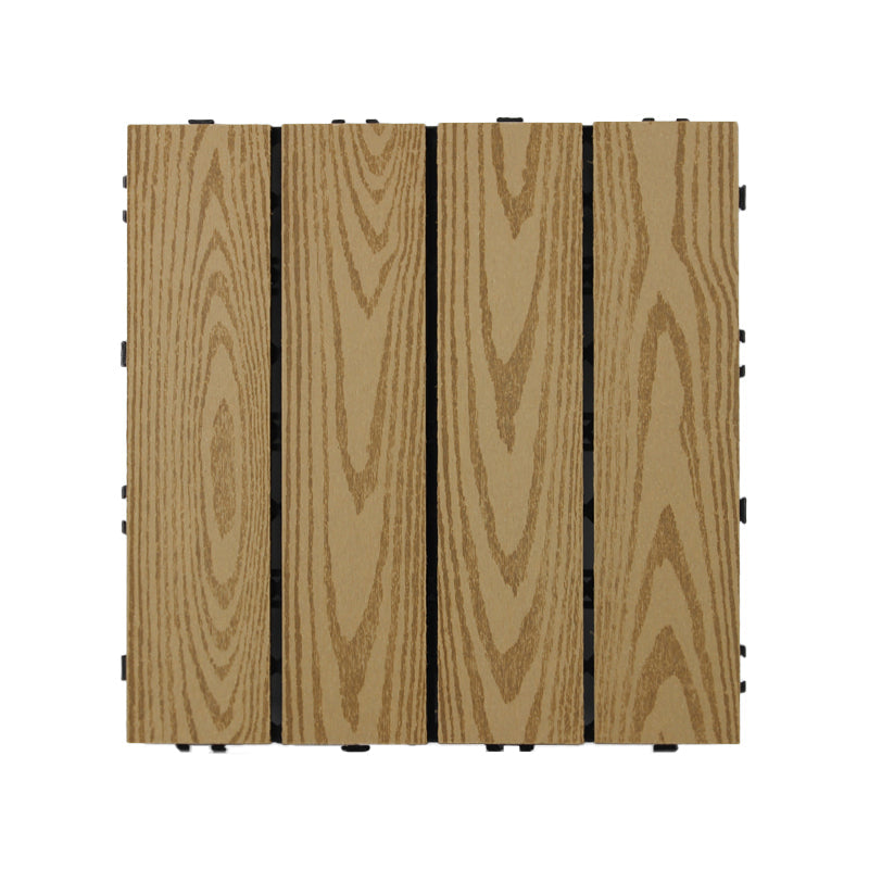 BowLift | Square Click Patio Floor Tiles Stripe Pattern Tile Set Floorboard