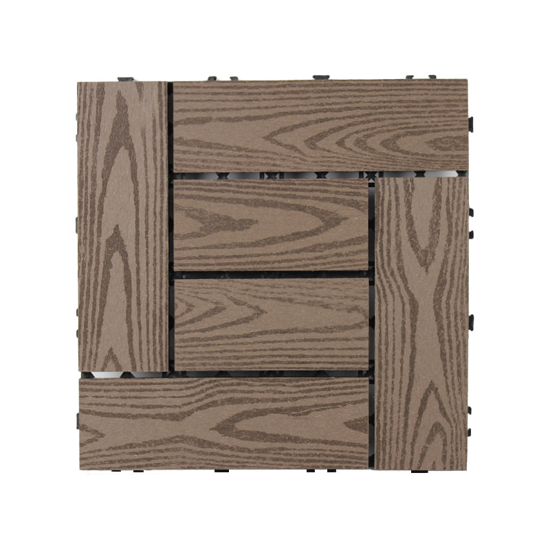BowLift | Square Click Patio Floor Tiles Stripe Pattern Tile Set Floorboard