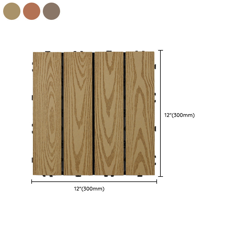 BowLift | Square Click Patio Floor Tiles Stripe Pattern Tile Set Floorboard