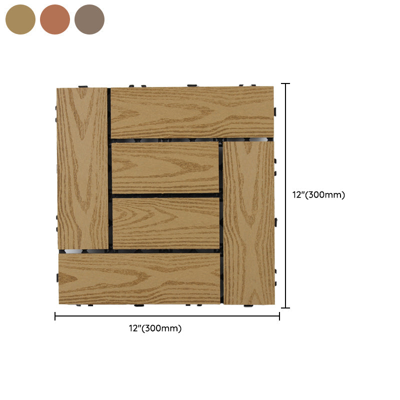 BowLift | Square Click Patio Floor Tiles Stripe Pattern Tile Set Floorboard
