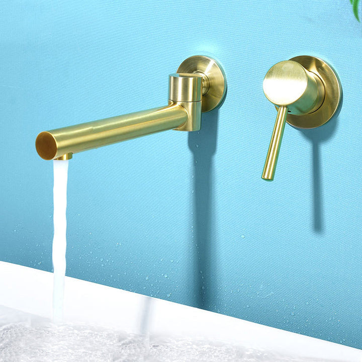 BowLift | Contemporary Wall-Mounted Single-Hand Kitchen Faucet Low Arc Water Filler