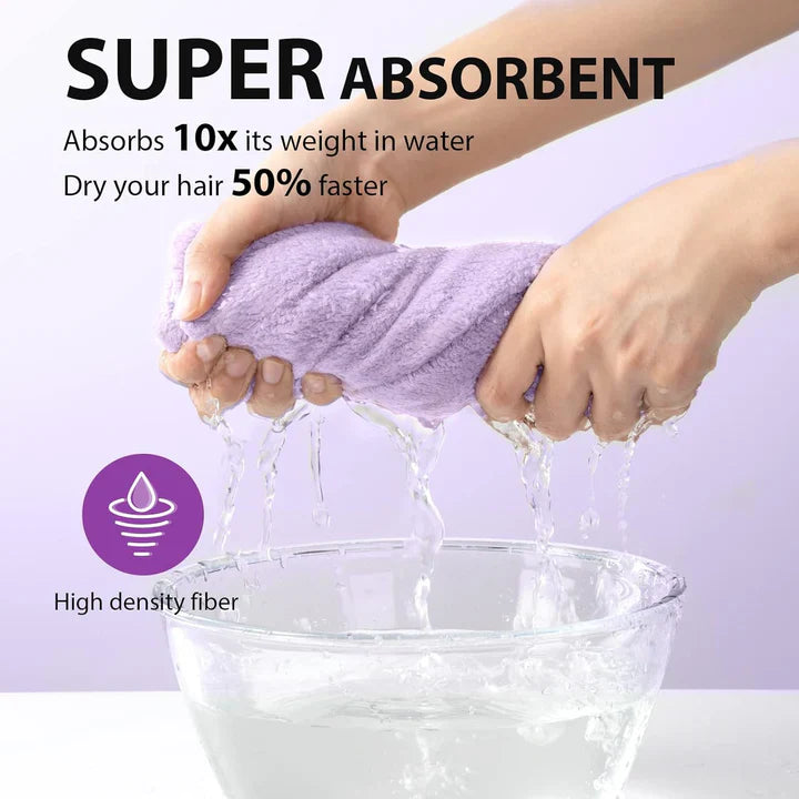 BowLift | Microfiber Hair Towel Set | 3 Pack for Quick Drying