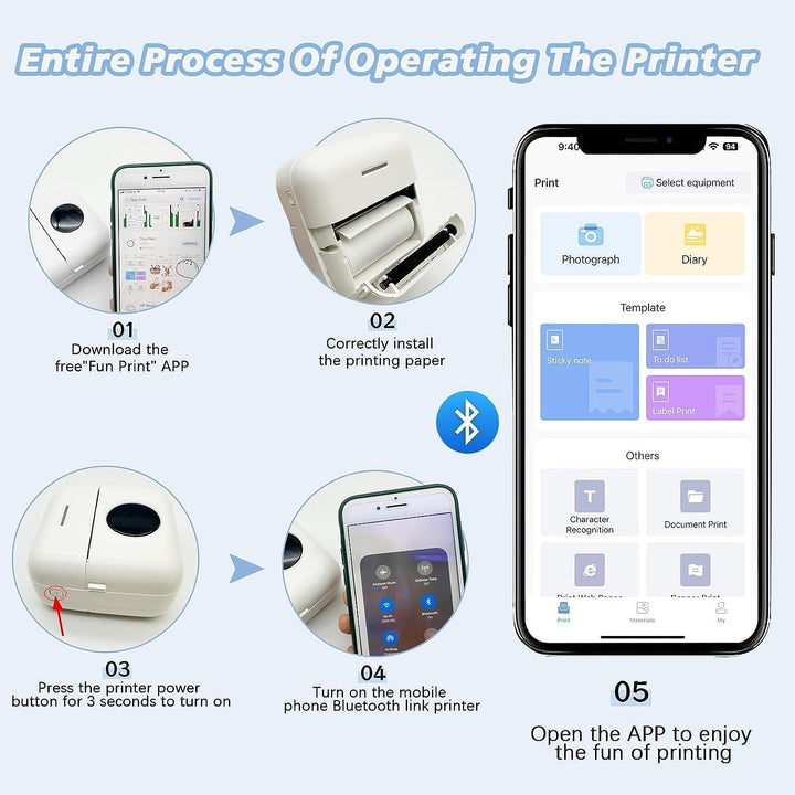 BowLift | Portable Bluetooth Label Maker – Ink-Free Thermal Printing
