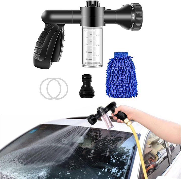 BowLift | Multifunctional Car Wash Gun – Spray Gun with Microfiber Attachment for Thorough Cleaning