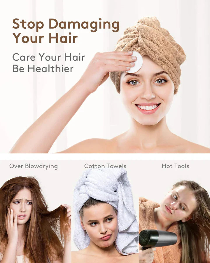 BowLift | Microfiber Hair Towel Set | 3 Pack for Quick Drying
