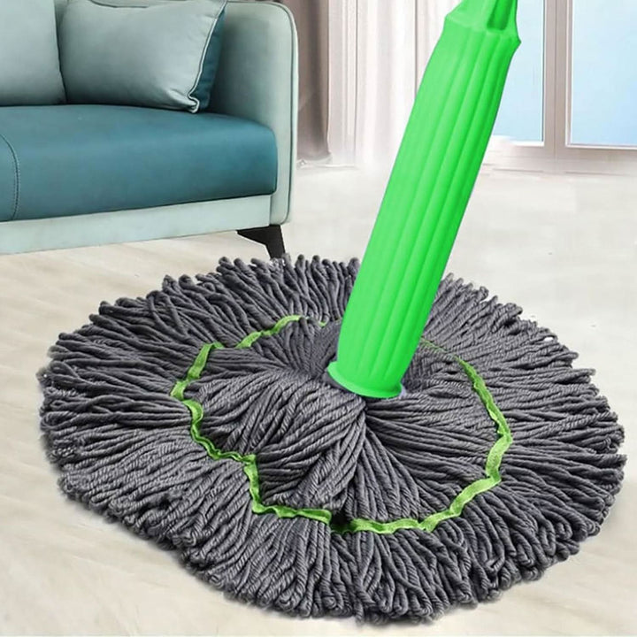 Self-Wringing Microfiber Floor Mop with 360° Rotation and Hands-Free Wringing