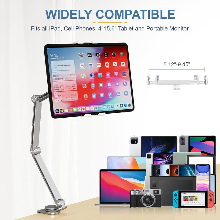 BowLift | Adjustable Aluminum Tablet Desk Stand with 360° Rotation – Movaro