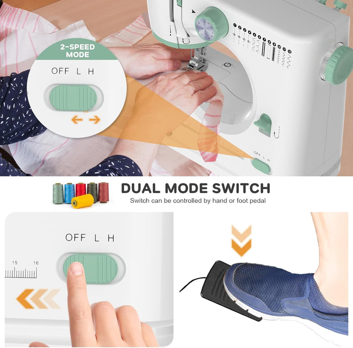 BowLift | Portable Sewing Machine with 12 Stitches & Extension Table – StitchPro