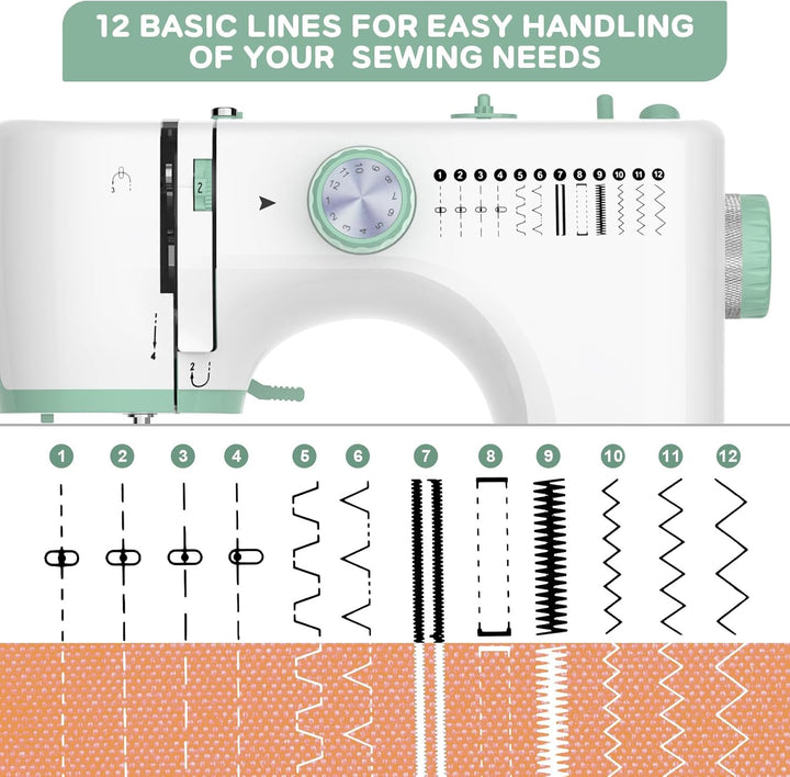 BowLift | Portable Sewing Machine with 12 Stitches & Extension Table – StitchPro