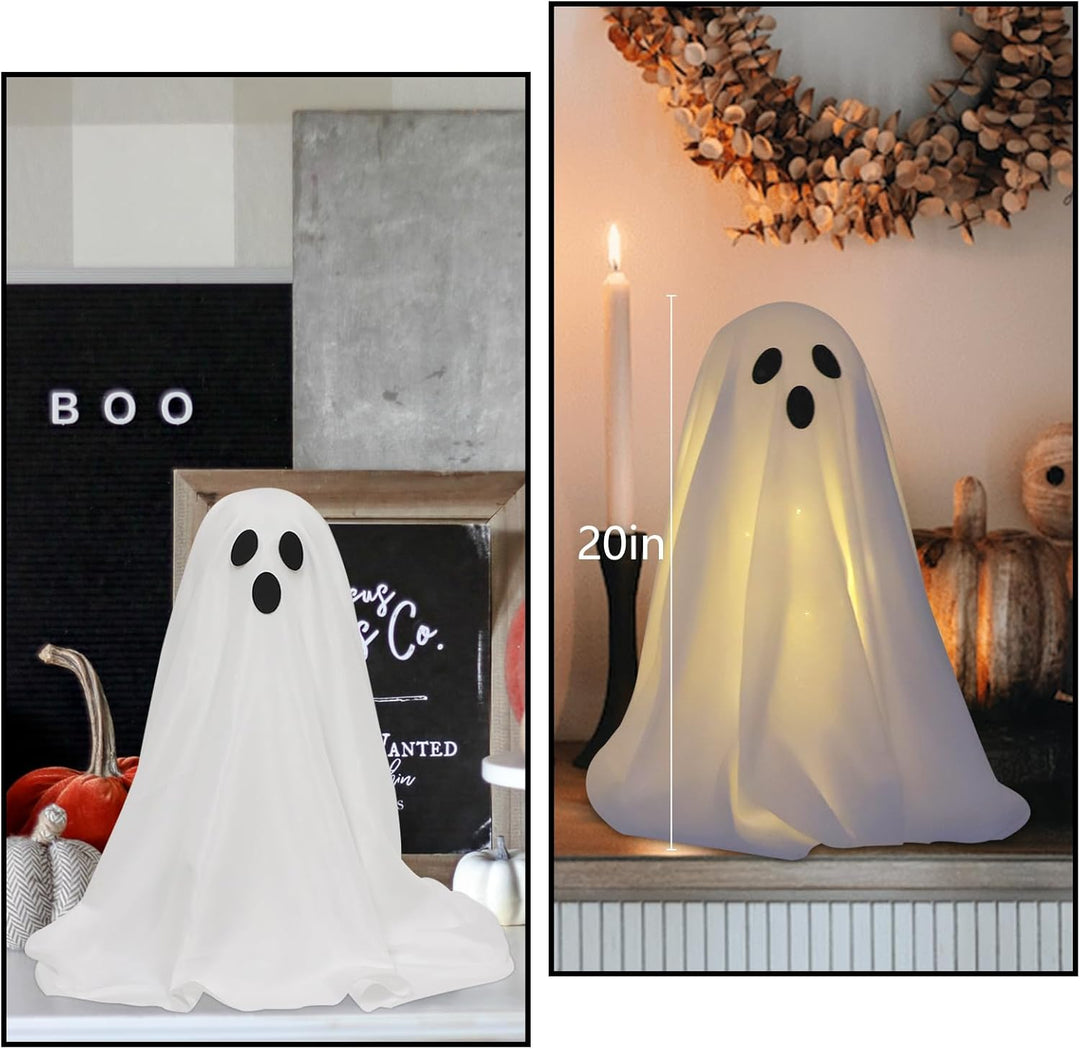 SPOOKY GHOST HALLOWEEN DECOR - STRING LIGHTS BATTERY OPERATED Bowlift